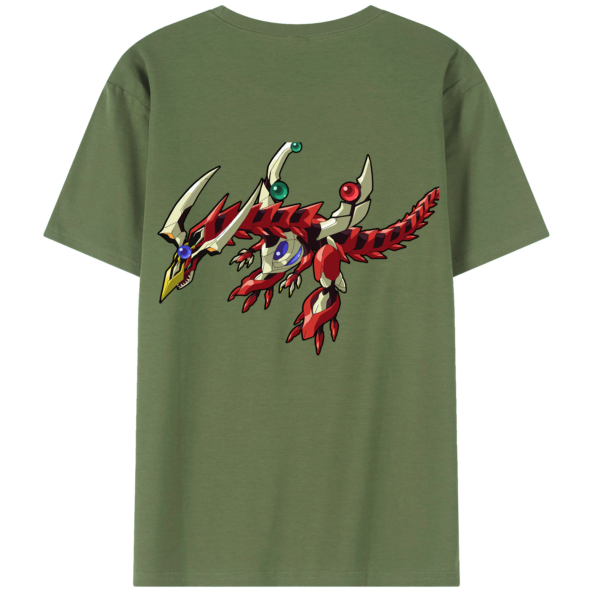 （画像用） 遊☆戯☆王 Yu-Gi-Oh! 綿100％ メンズ半袖Tシャツ（バックプリント） 通気性